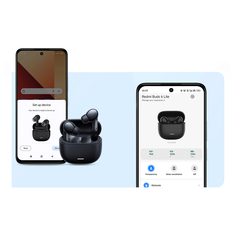 Слушалки Xiaomi Redmi Buds 6 Lite White - Image 2